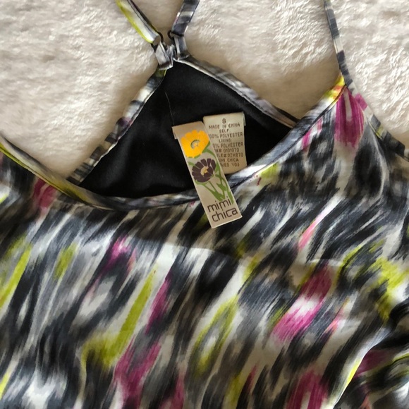 Mini dress with racer back straps. Fully lined - Picture 2 of 3